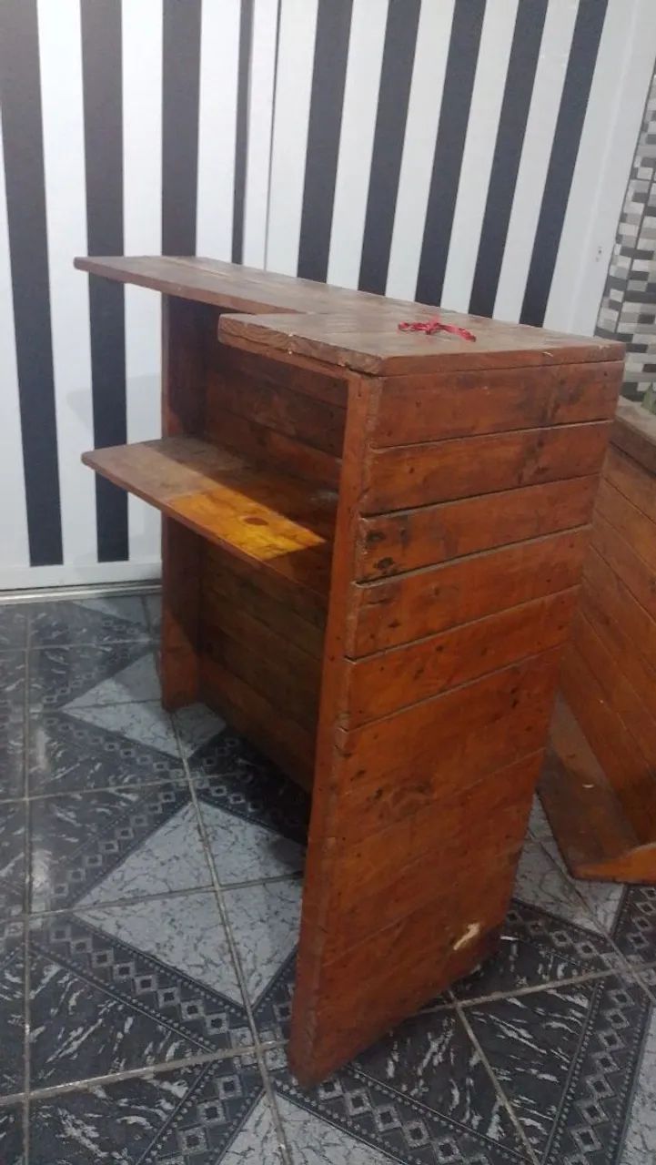 Balcão feito de palhete. - Foto 4