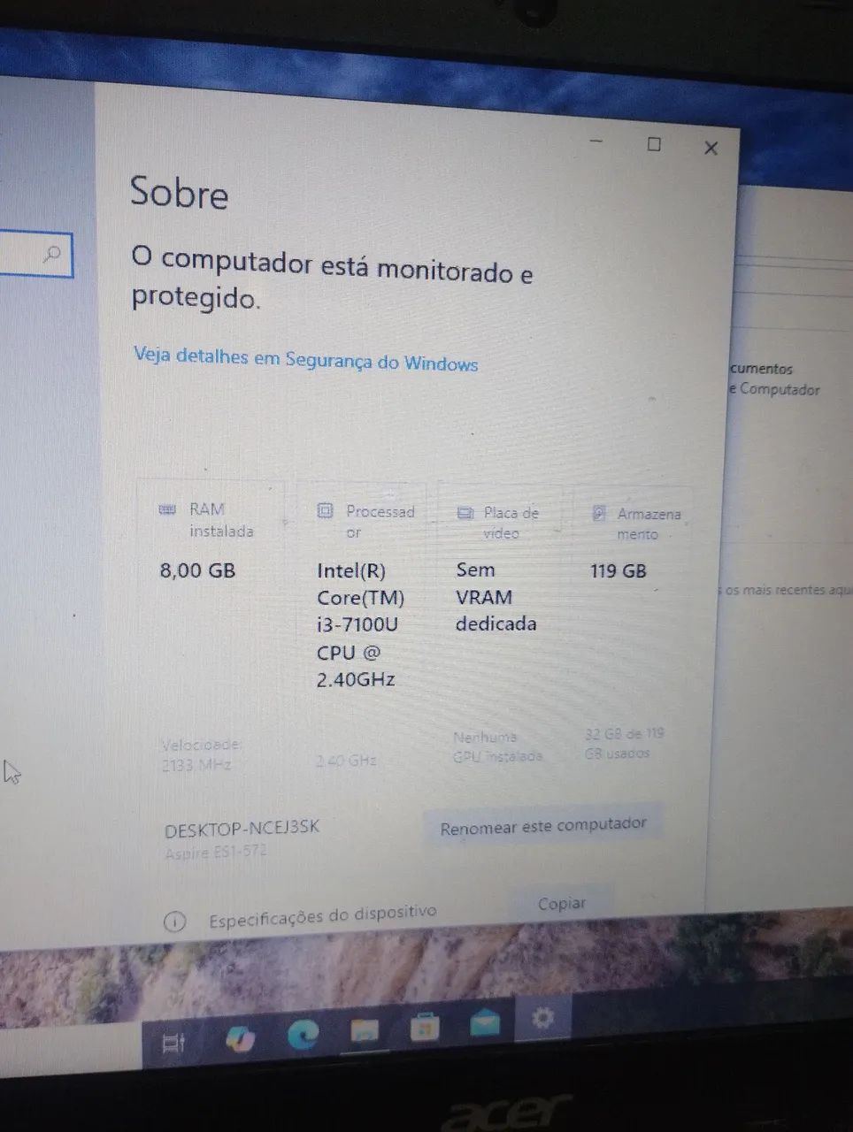 Notebook i3 sétima geração 8 gigas  - Foto 2