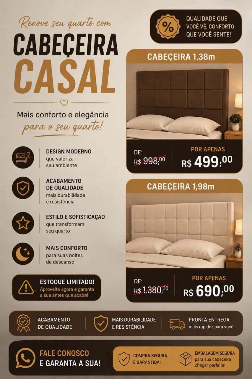 Cabeceiras cama Casal em Promoção