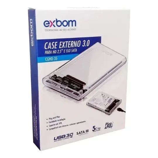 Case externo 3.0 para hd 2.5 exbom - Foto 2