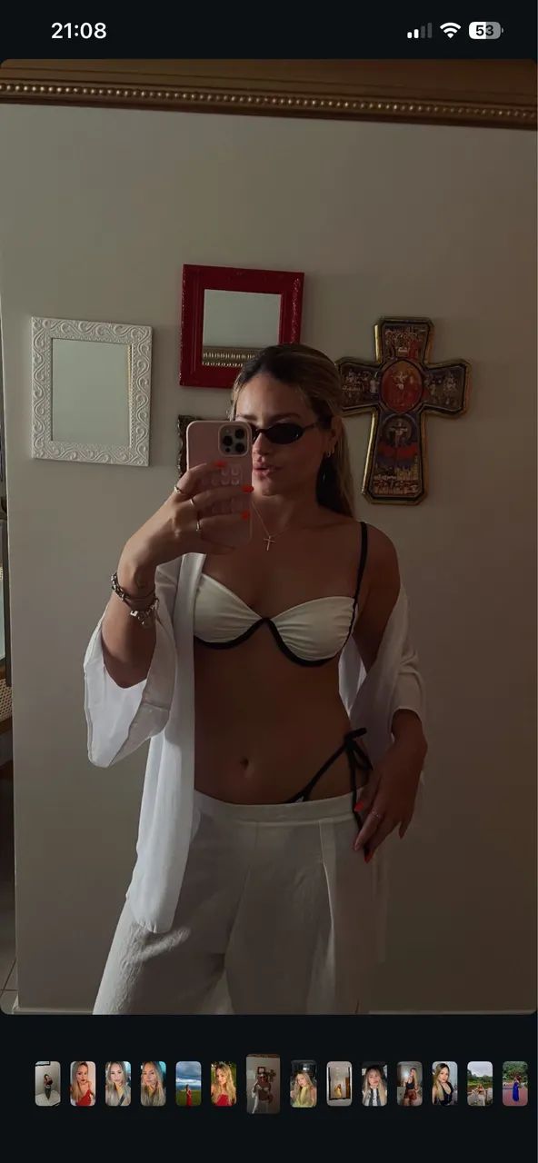 Calça de linho com recortes laterais - Foto 2
