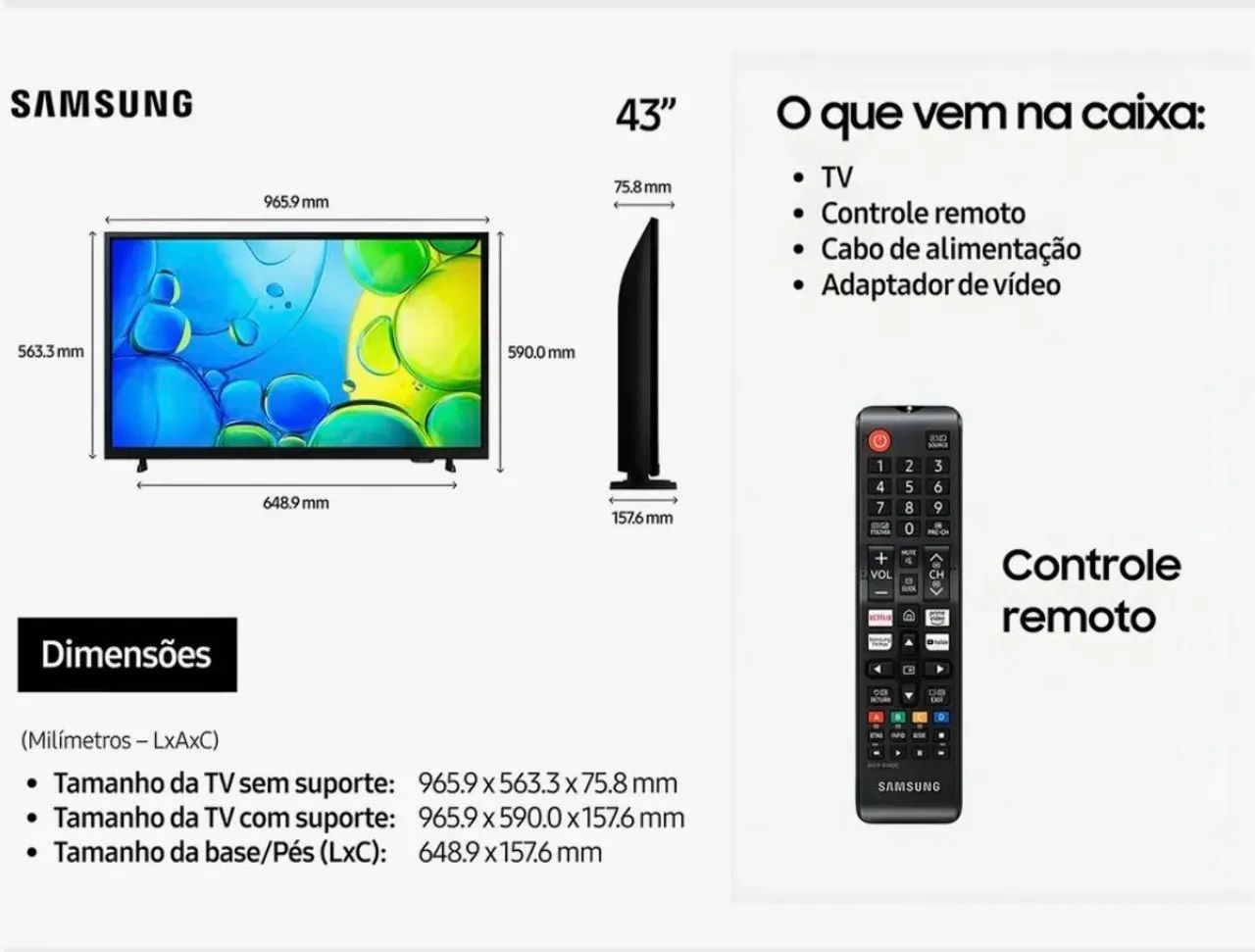 vendo tv  smart Samsung 43 polegadas nova lacrada não aceito trocas  - Foto 5