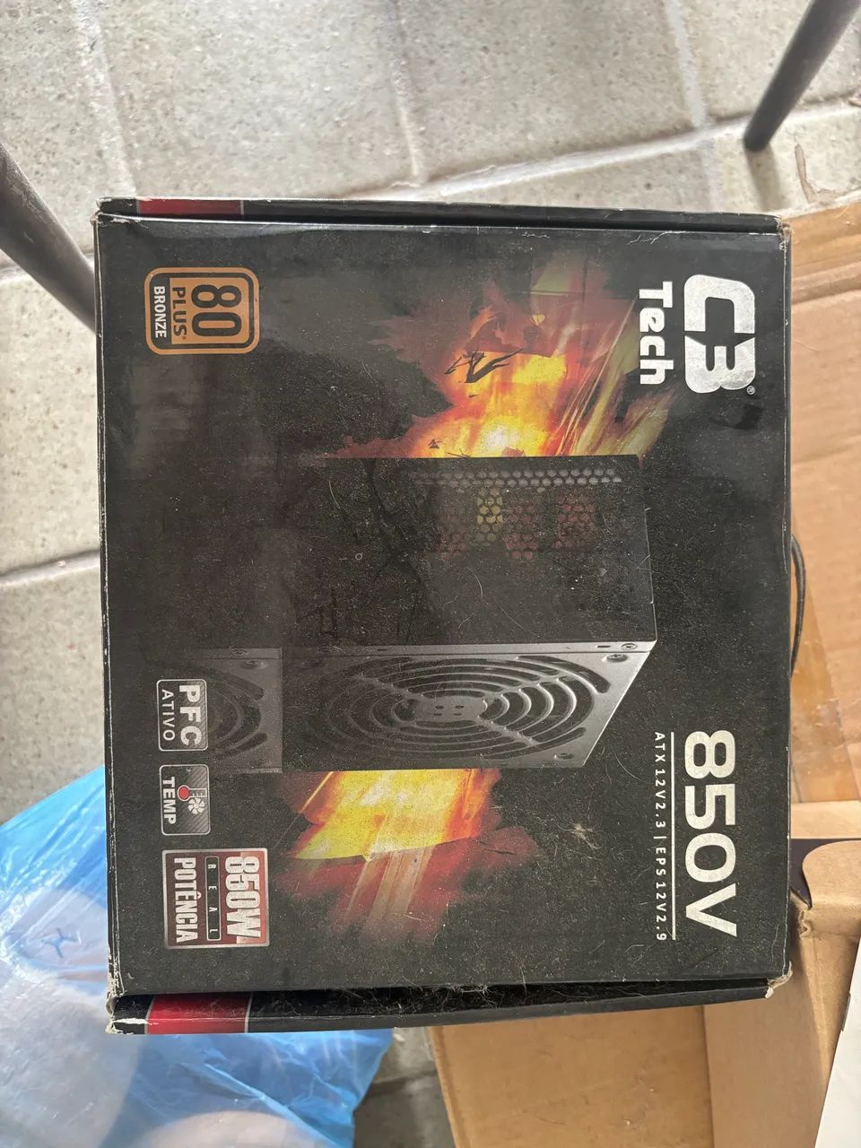 Fonte semi modular computador gamer 850w CE tech