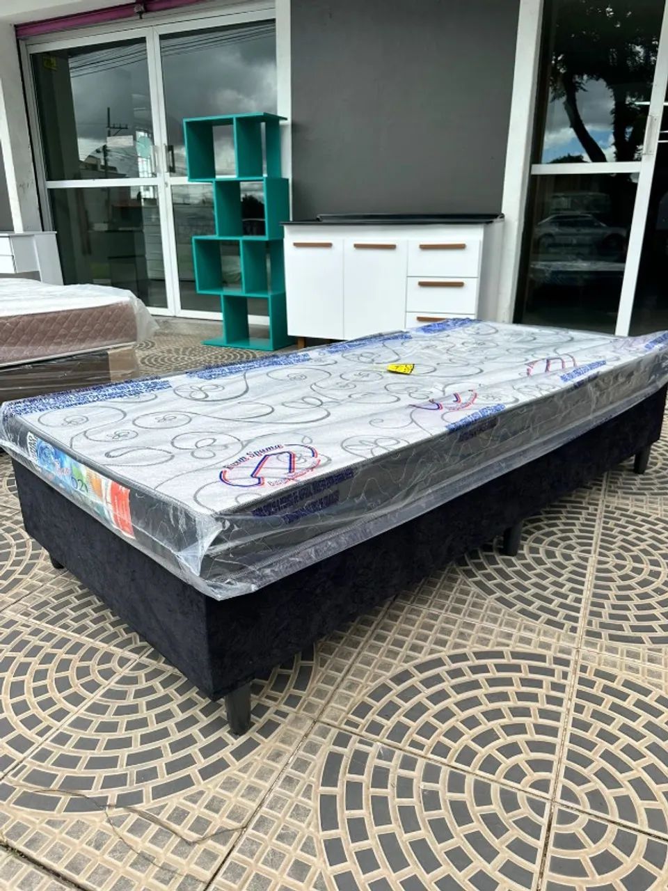 Cama box + colchão de solteiro D20 Novo  - Foto 2