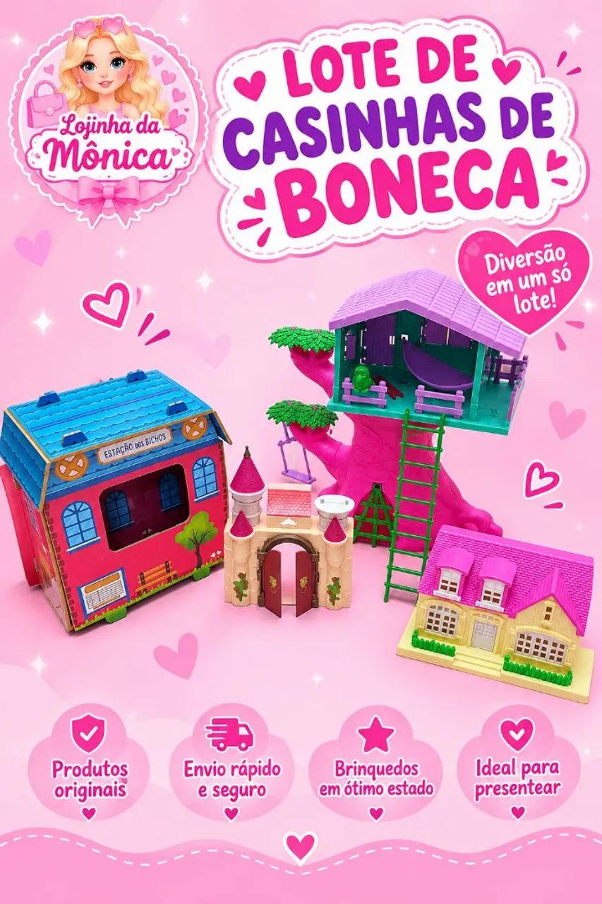 Lote de casinhas de boneca