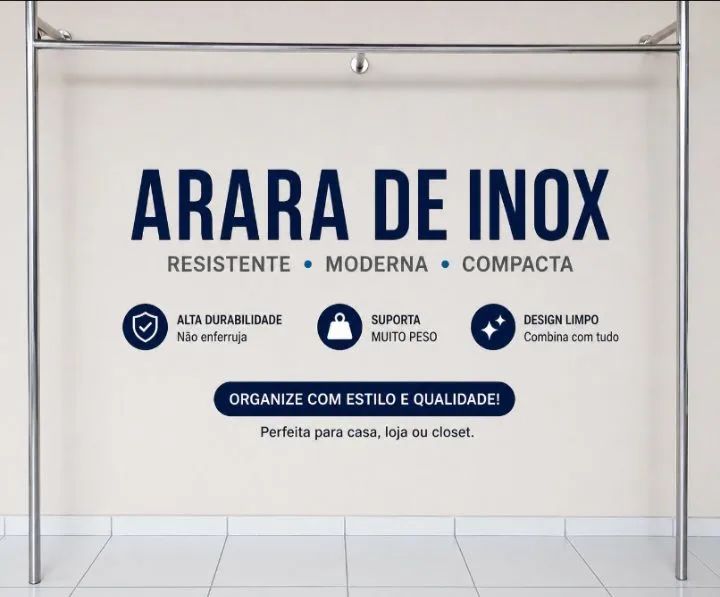 ARARA DE INOX MUITO FORTE  - Foto 2