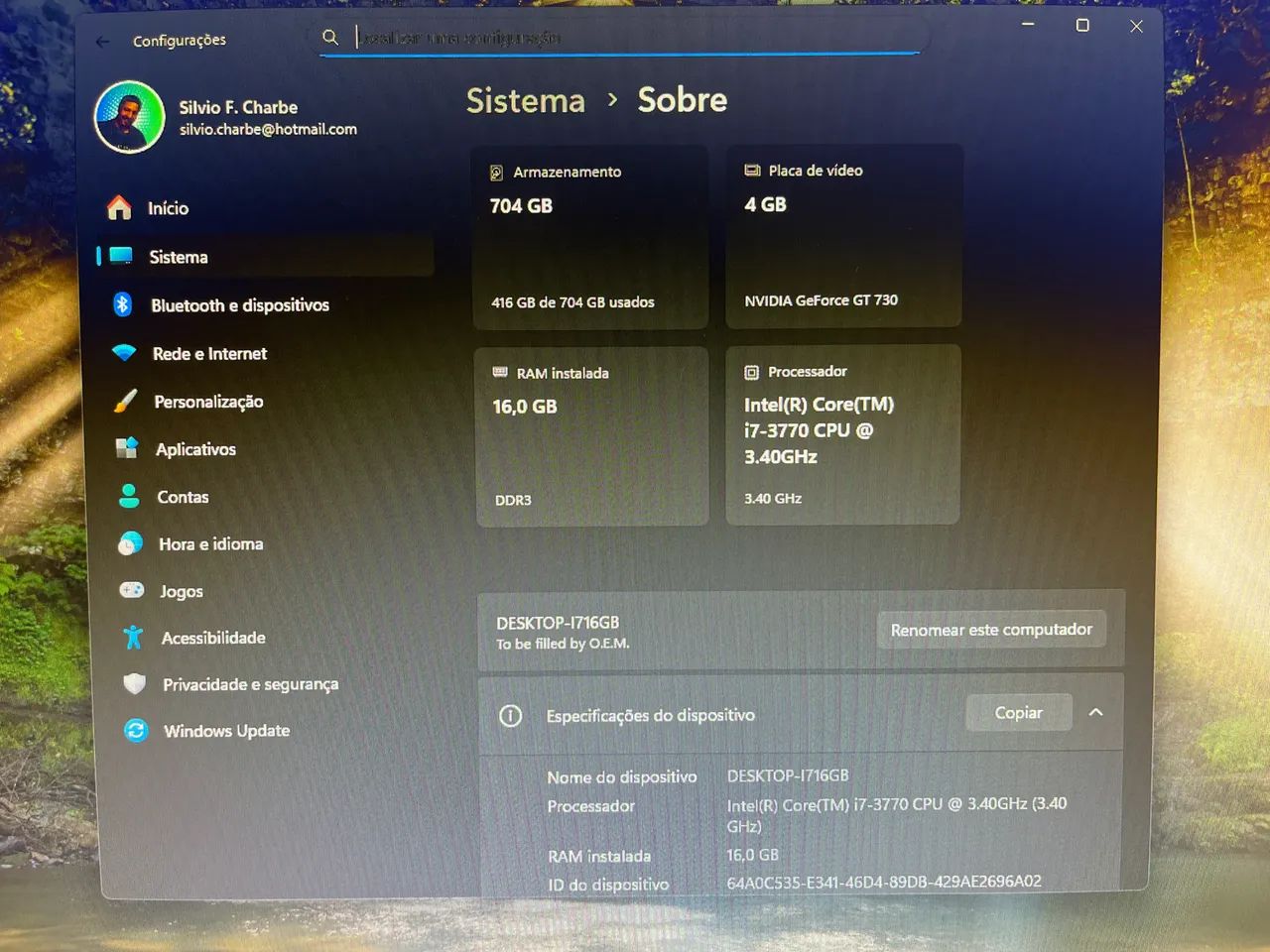 Computador Desktop Core i7 16gb DDR3, SSD NVMe 256 e um HD de 512gb  - Completo  - Foto 6