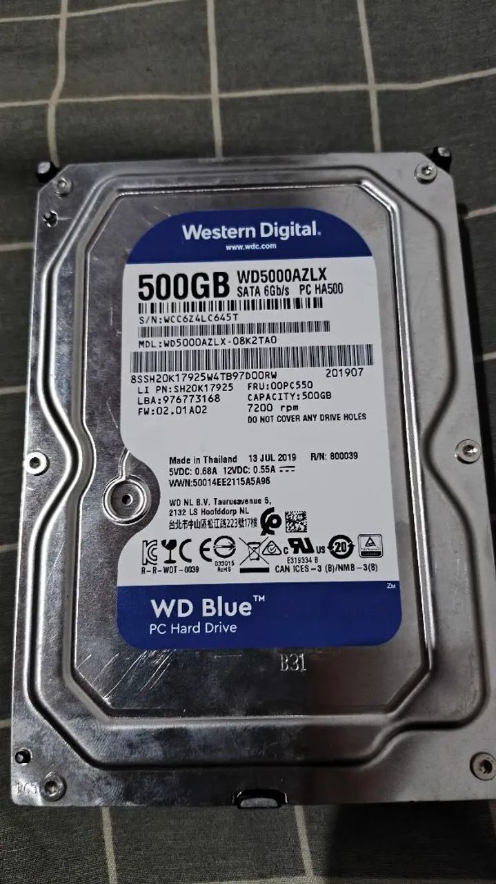 HD 500GB WD
