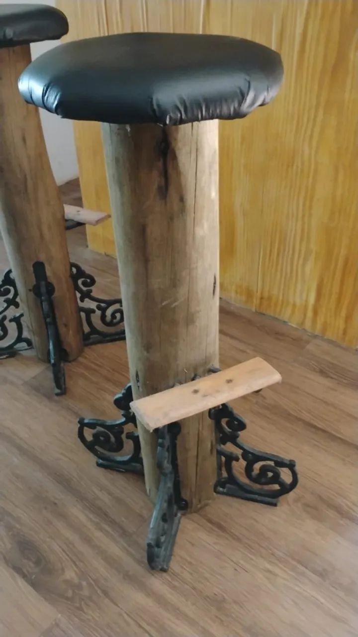 6 Banquetas feitas a mão rústicas - Foto 4