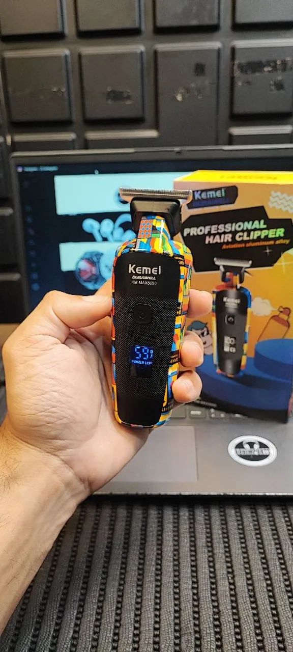 Máquina aparadora Profissional - Kemei max original  - Foto 5