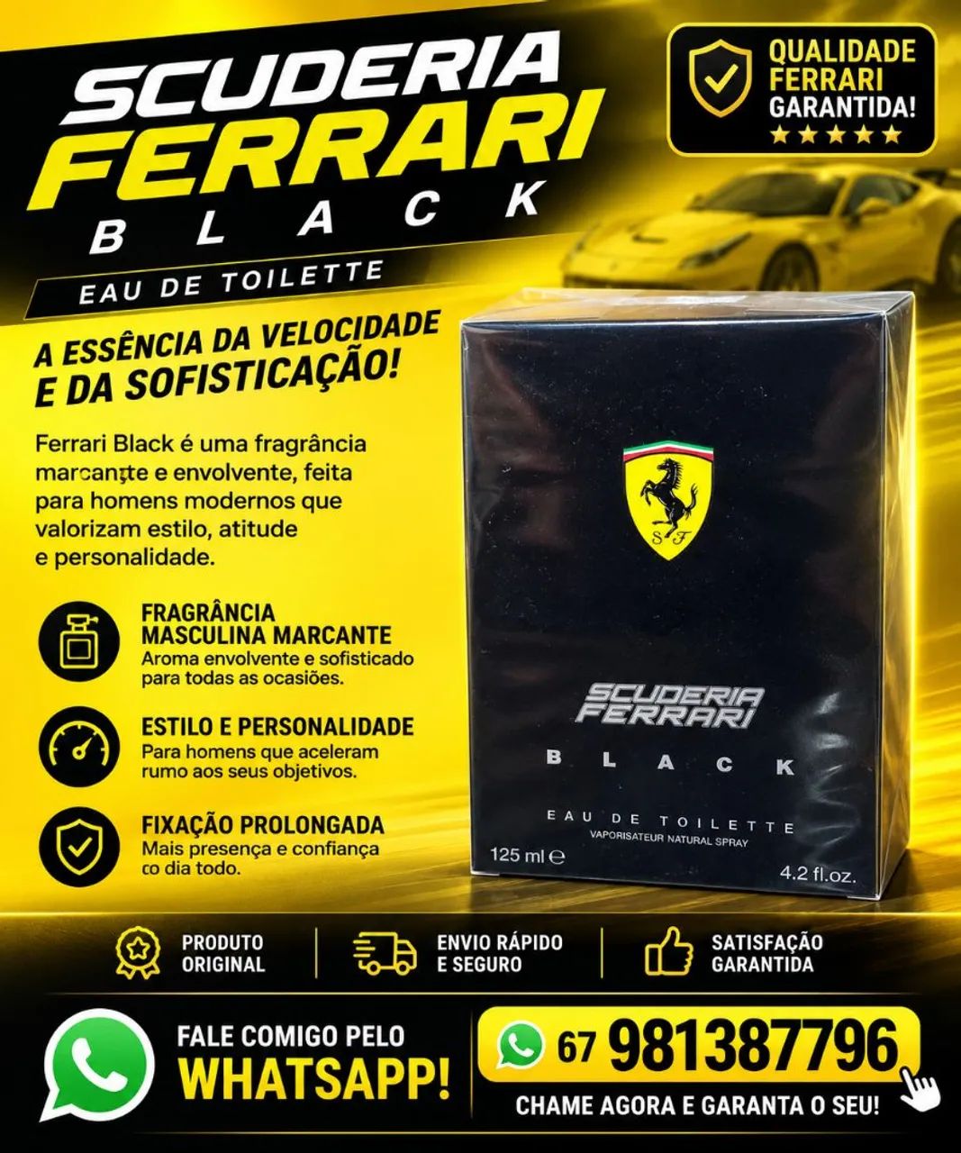 Perfume Ferrari Black original e lacrado  - Foto 2