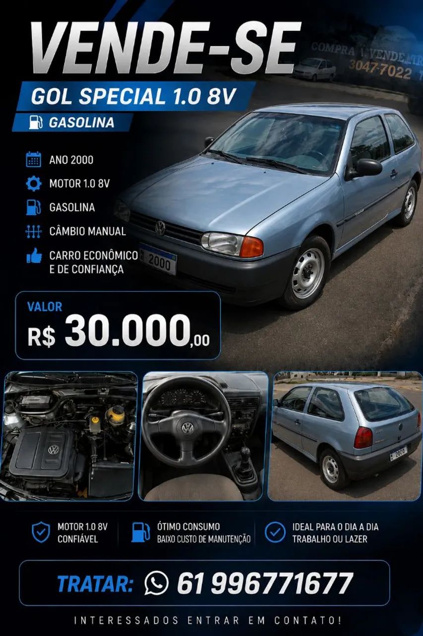 Volkswagen Gol Geração II Special 1.0 8V 58cv Gasolina Mec. 2P 2000