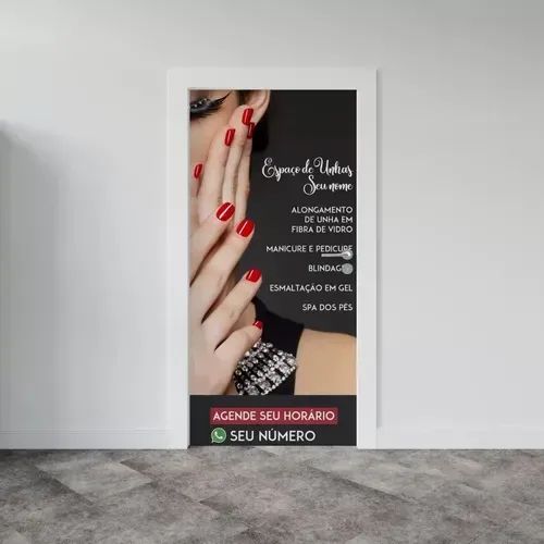 Adesivo personalizado para porta de vidro 