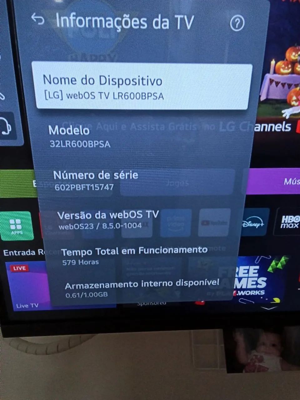 TV smart LG 32 polegadas (6 meses de uso) - Foto 2