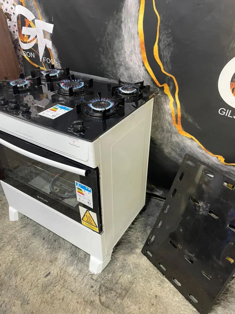 Fogão mesa de vidro 