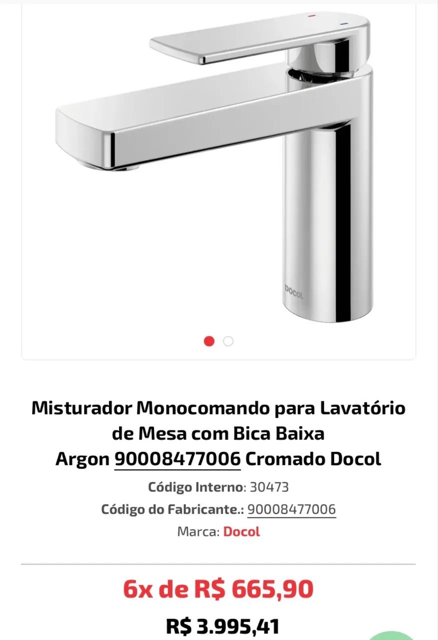 Torneira Monocomando DOCOL (NOVA) - Foto 2