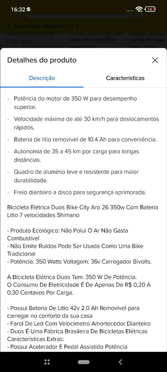 Bicicleta elétrica aro 26 nova - Foto 5
