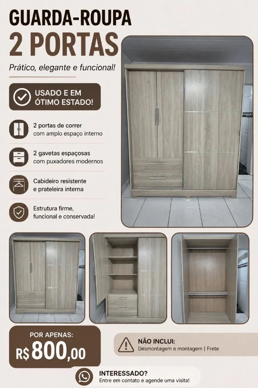 Guarda Roupa 02 portas
