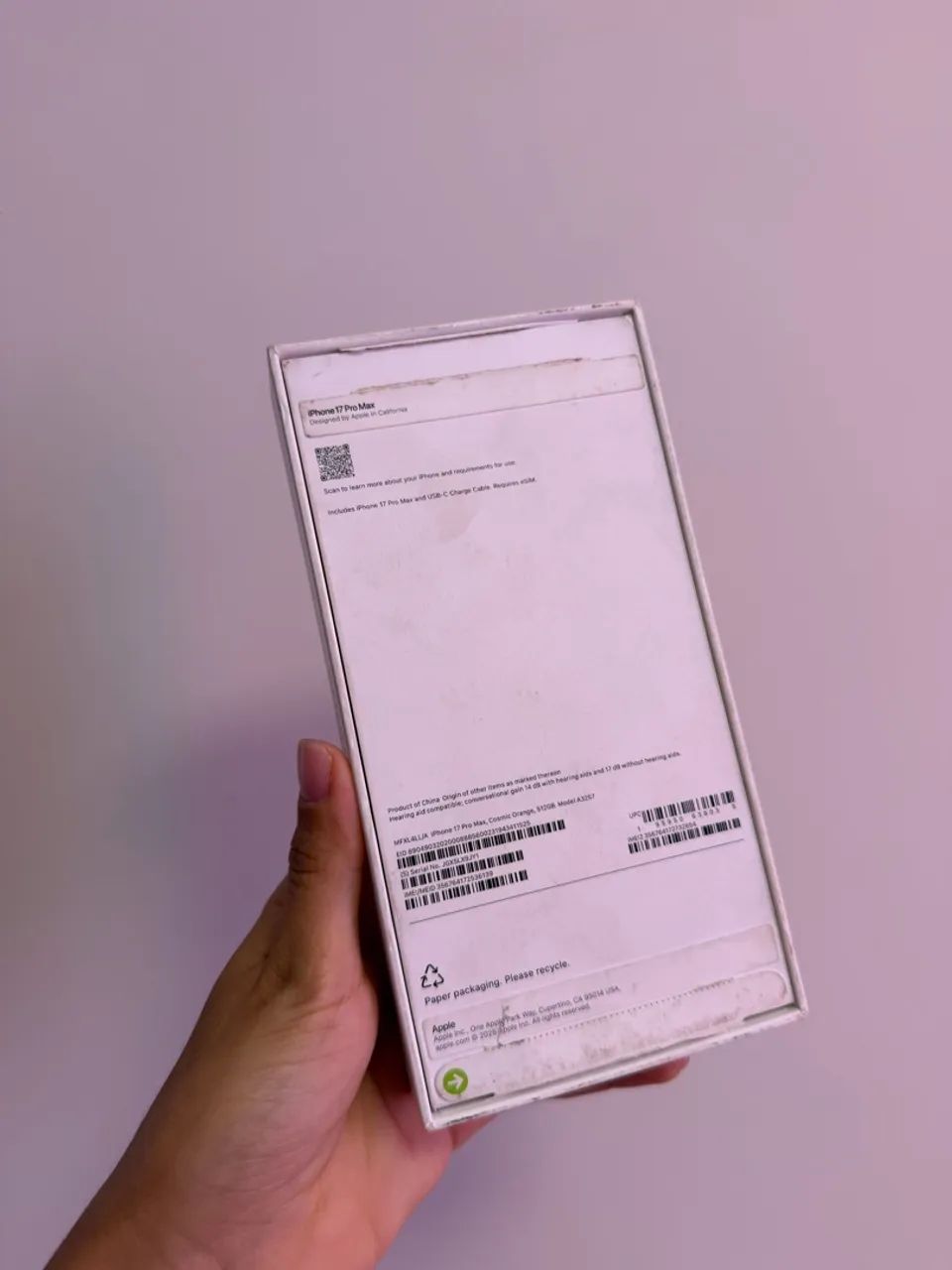 Apenas a Caixa IPhone 17 Pro Max Laranja  - Foto 3