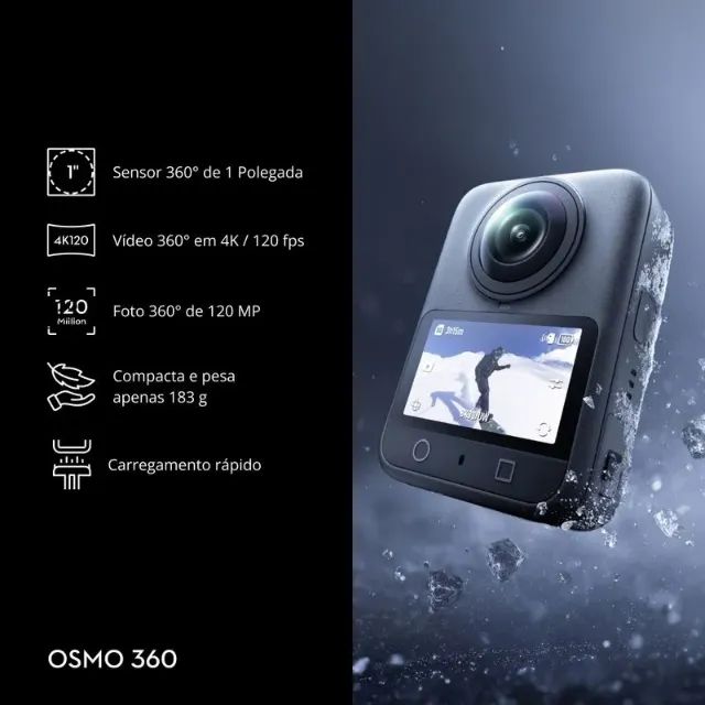 DJI OSMO 360 STANDART- camera de ação Standart combo (PROMOÇÃO) - Foto 5