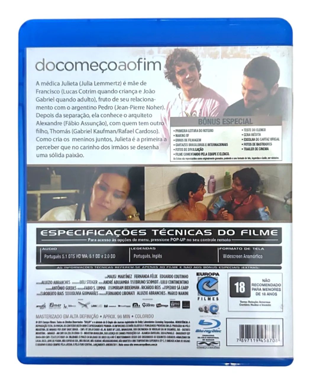 Do Começo ao Fim - Blu-ray original de alta definição - DVD, Blu