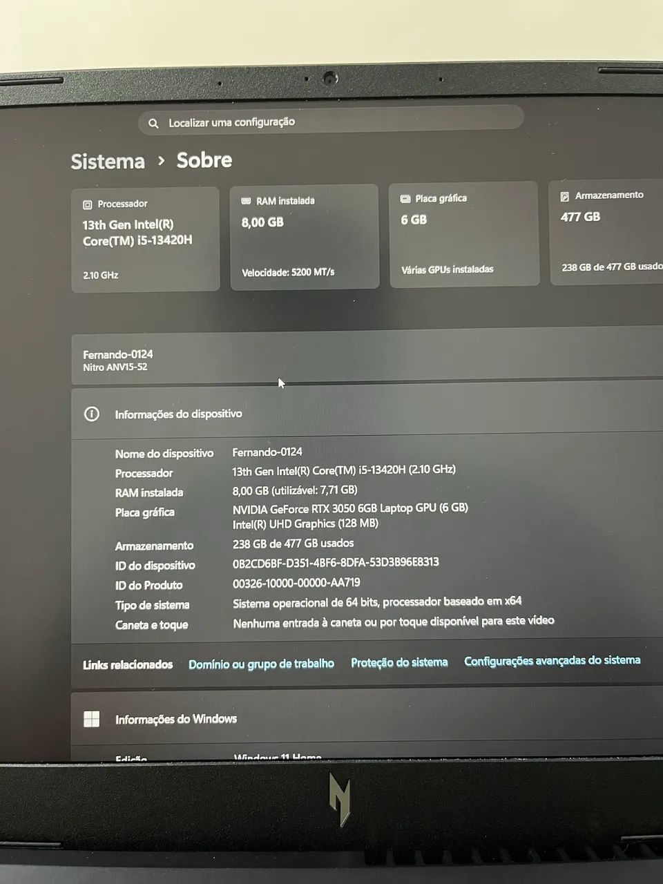Acer Nitro V15 - Foto 4