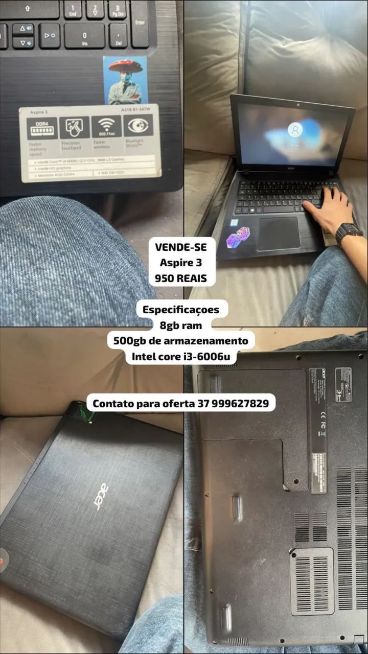 Notebook aspire 3 novo pouco uso  - Foto 5