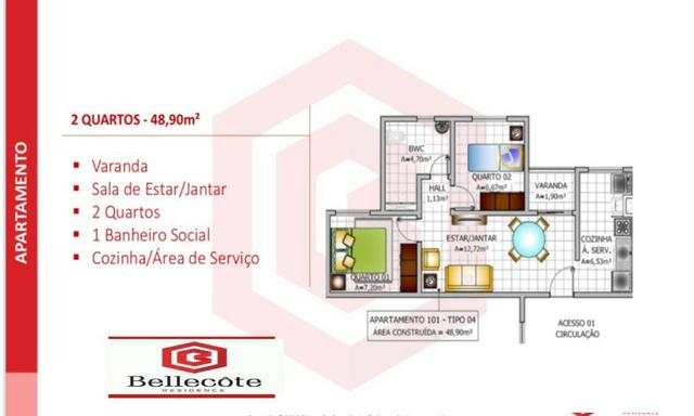 RS 500,00 de Entrada, Apartamentos de 2 Quartos com Varanda à Venda, Estrada de Ribamar - Foto 8