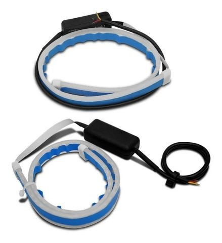 Fita De Led Drl Dual Color 3000k 6000k 12v 45cm Universal - Foto 2