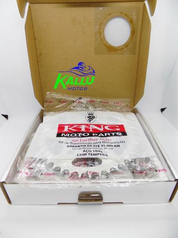 Kit relação ybr 125 factor aço 1045 completa