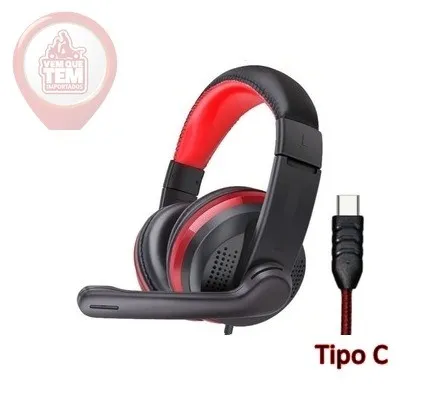 Fone de Ouvido Headset Tipo C