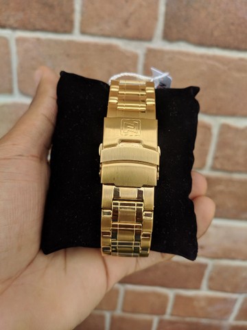 Relógio Masculino Casual De Luxo Analógico Naviforce 9170 Dourado - Foto 4