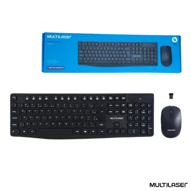 Teclado e Mouse Sem Fio Wireless Multilaser TC270 - Foto 2
