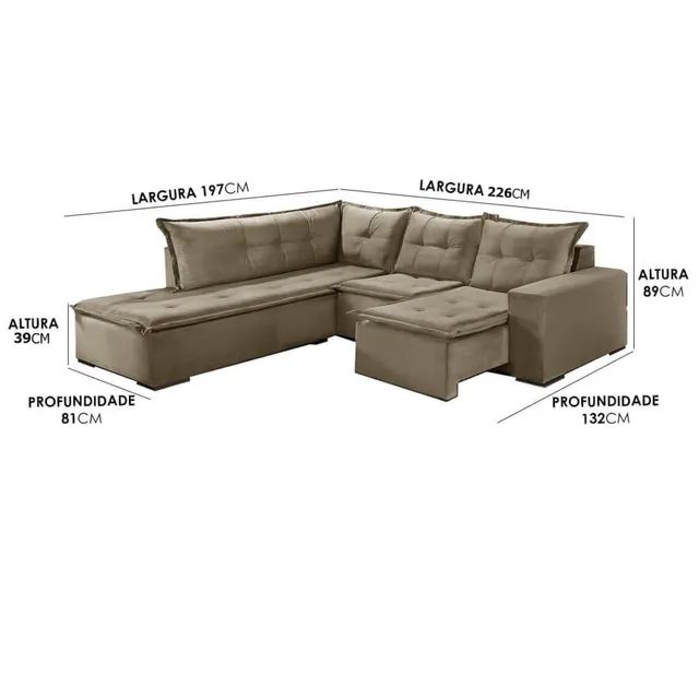 SOFÁ DE CANTO RETRÁTIL SUPER OFERTA ?!!! PR26 - Foto 4