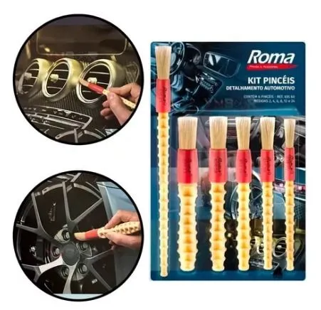 Kit Pincel Detalhamento Automotivo