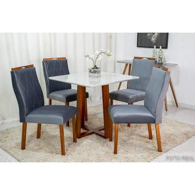 Mesa de Jantar Pedro Mel  com 4 cadeiras!! Rf227m - Foto 3