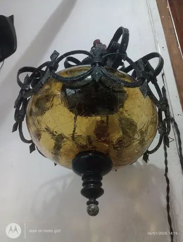 Lustre de alumínio antigo medieval  - Foto 4