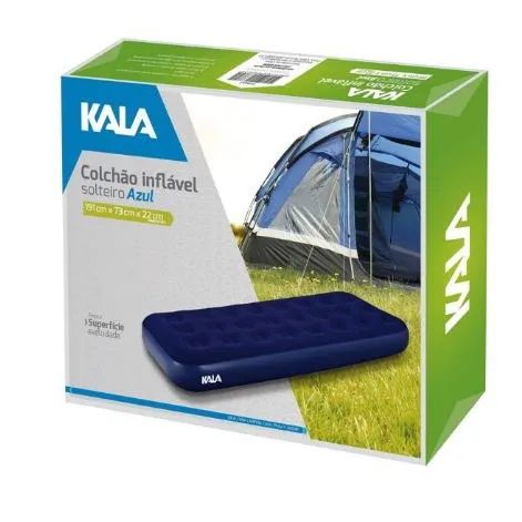 colchao inflavel solteiro azul 191x73x22cm kala 279447 promoç - Foto 2