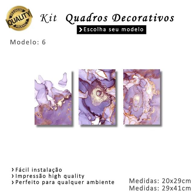 Kit quadros Decorativos 01 - Foto 4