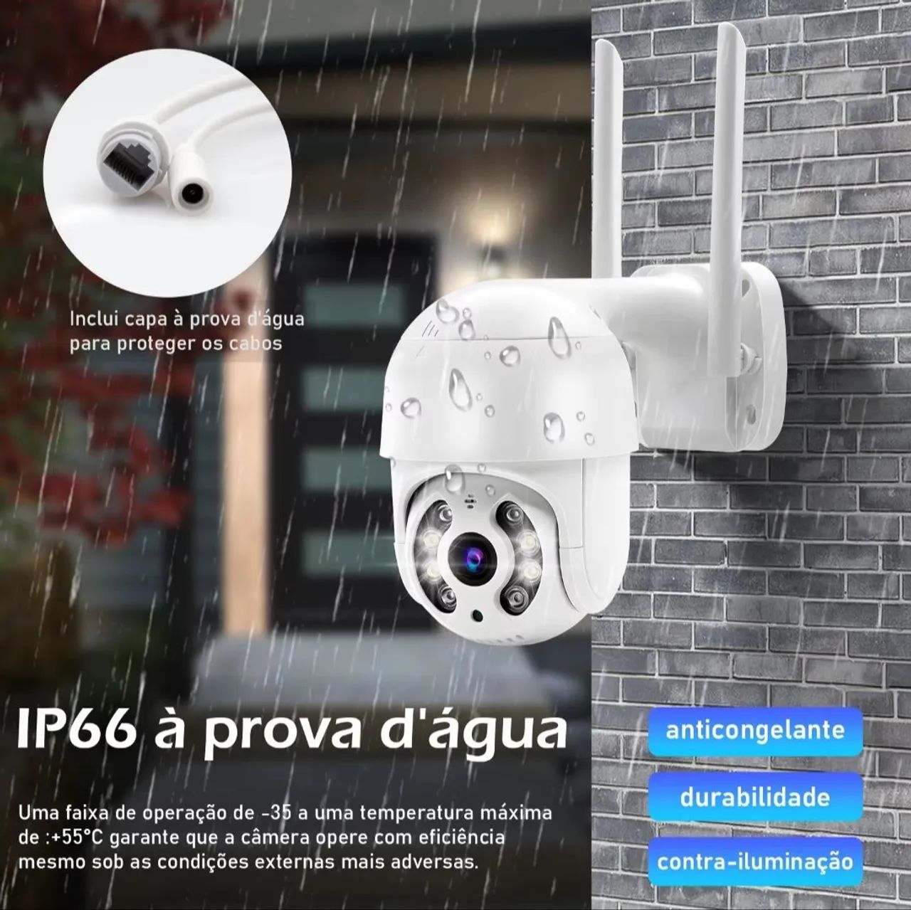 Camera wifi externa full hd pode pegar sol e chuva  - Foto 2