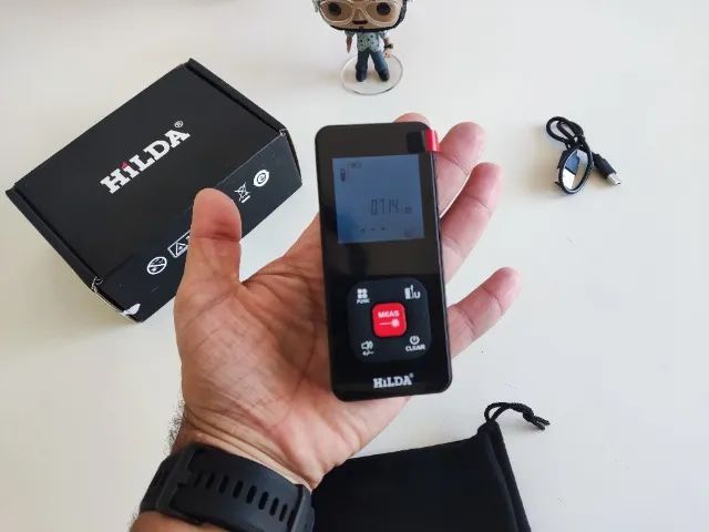 Trena Laser Hilda 120 Bateria Recarregável Brinde bolsinha Passo cartão e Entrego