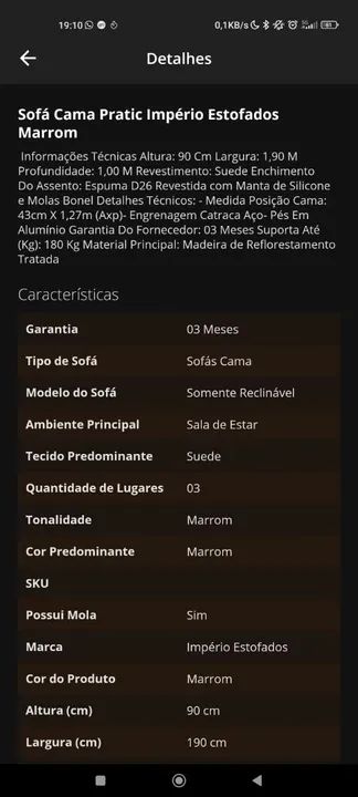 Sofá Reclinável 3 lugares em Suede - Foto 4