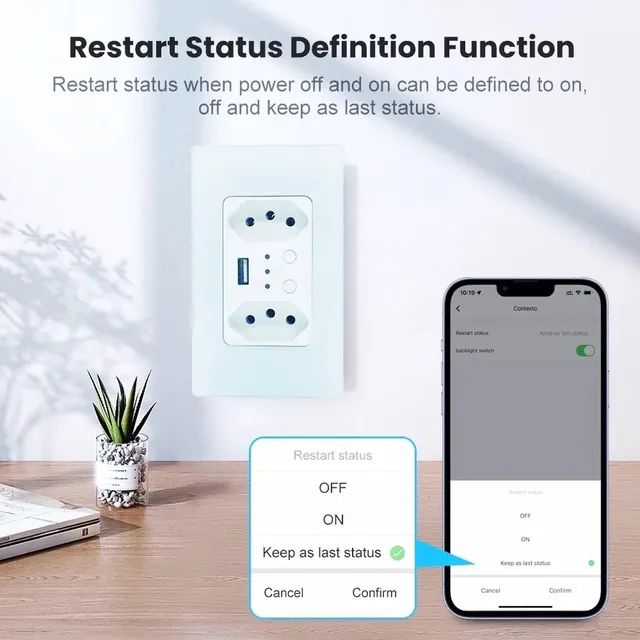 Tomada Dupla Wifi Tuya Inteligente, Compatível com Alexa - Foto 4