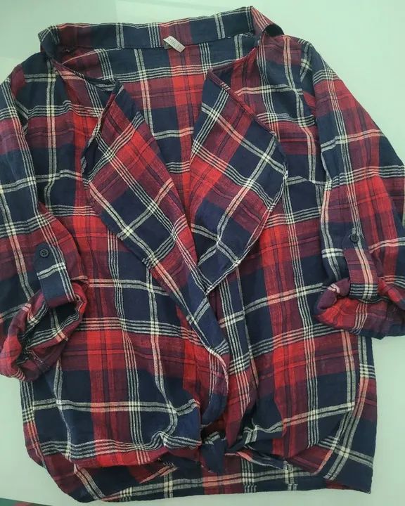 Camisa xadrez feminina P