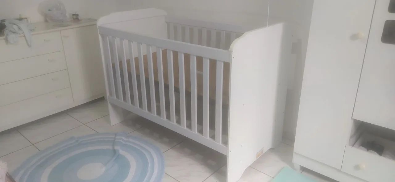 Berço de bebê branco em ótimo estado! - Foto 4
