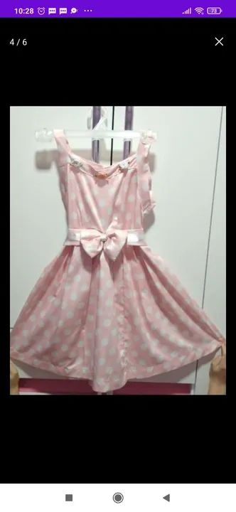 Vestido de cetim 7 anos