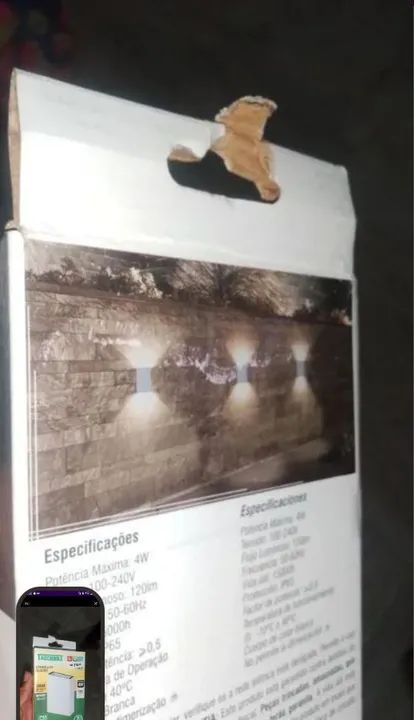 3 Arandela LED Quadre 4W 3000K - Taschibra - Foto 2