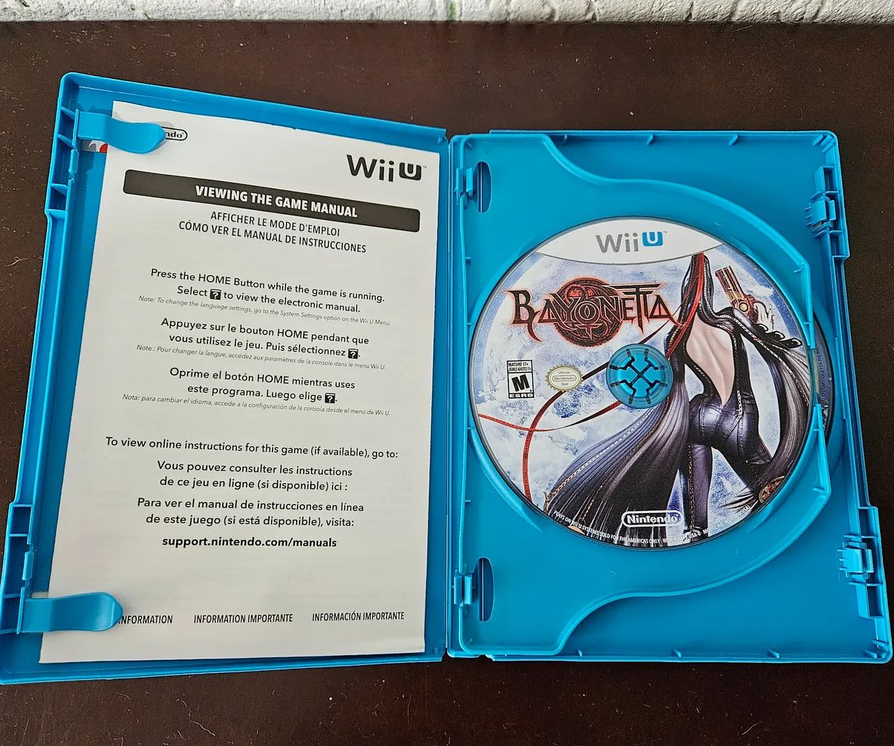 Wiiu game Bayonetta 1 and 2 together read64313238381953122