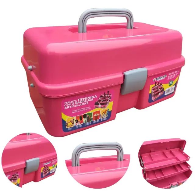 Periwinkle & Pink 2-Tray Tackle Box