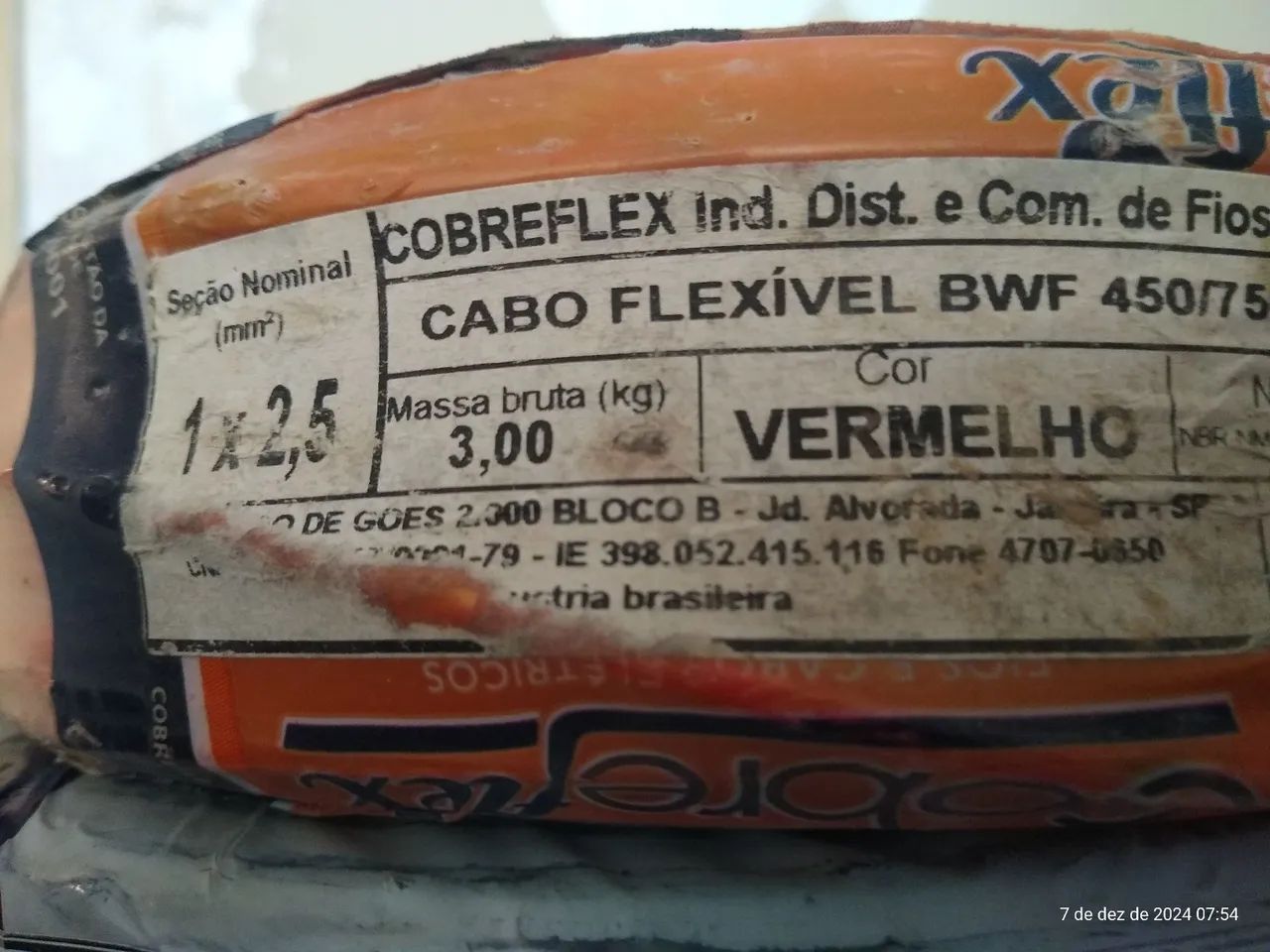 CABO FLEXÍVEL BWF 450/750 V - Foto 3